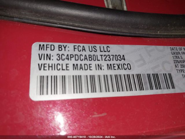 3C4PDCAB0LT237034 Dodge Journey Se Value