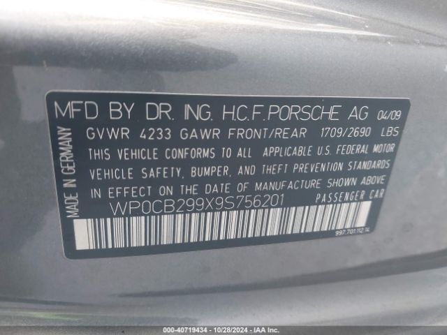 2009 PORSCHE 911 WP0CB299X9S756201 Photo 8