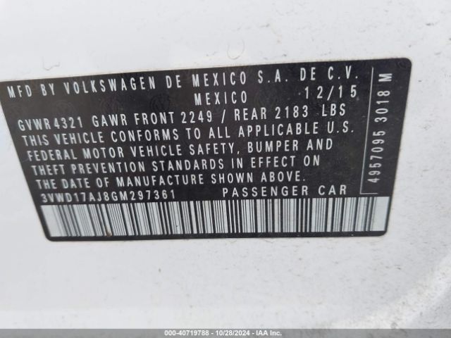3VWD17AJ8GM297361 Volkswagen Jetta 1.8t Sport