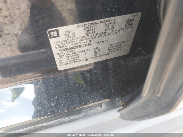 Chevrolet Tahoe Ls 2015 1GNSCAKCXFR503625 Image 9