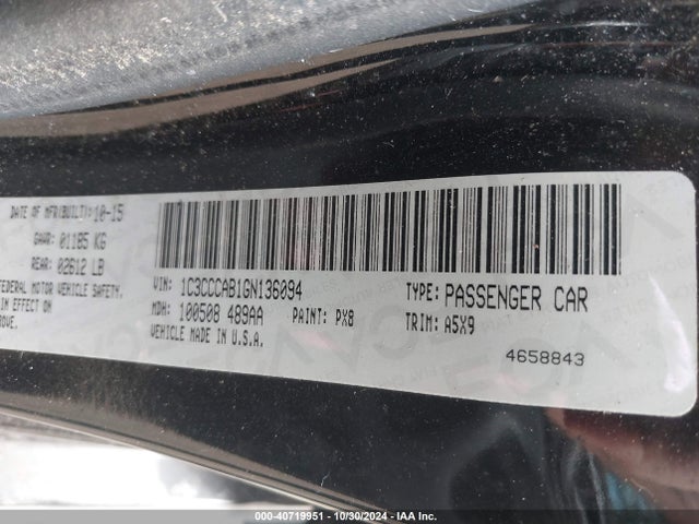 Chrysler 200 Limited 2016 1C3CCCAB1GN136094 Image 9