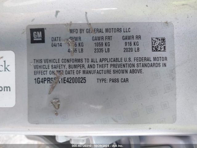 1G4PR5SK1E4200025 Buick Verano Convenience Group