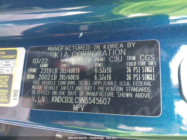 KIA Niro Lxs Se 2022 KNDCB3LC9N5545607 Image 9