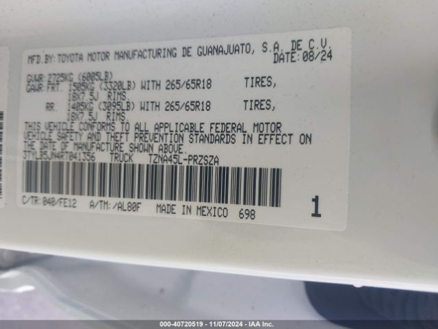 3TYLB5JN4RT041356 Toyota Tacoma