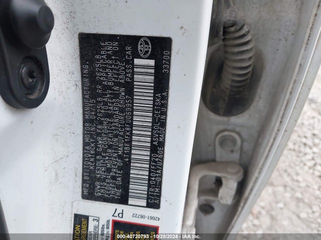 Toyota CAMRY SE 2015 4T1BF1FK8FU069957 Image 9
