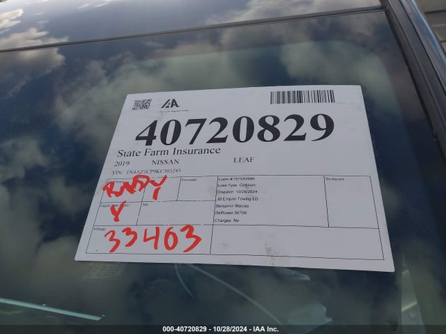 Nissan LEAF S 2019 1N4AZ1CP9KC303245 Image 19