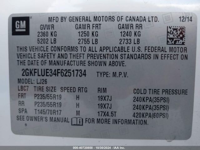 2GKFLUE34F6251734 GMC Terrain Denali