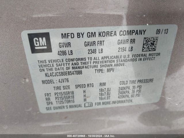 KL4CJCSB0EB547088 Buick Encore Leather