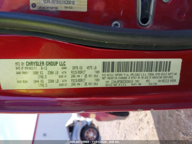1C4NJRFB6ED630010 Jeep Patriot Latitude