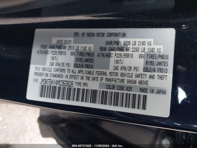 JM3KFBAY4M0393828 Mazda Cx-5 Grand Touring Reserve