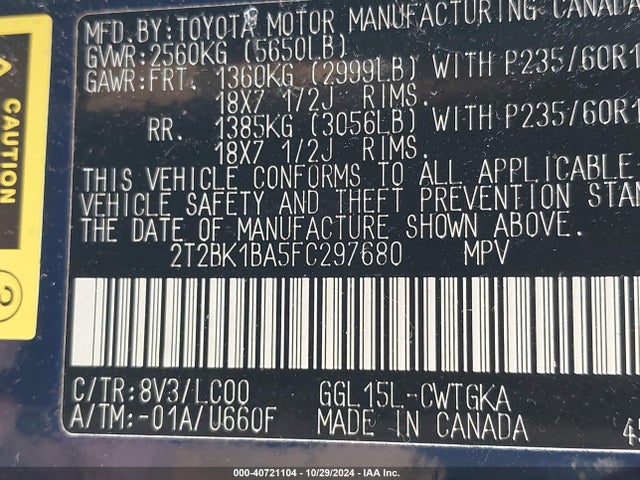 Lexus RX 350 2015 2T2BK1BA5FC297680 Image 9