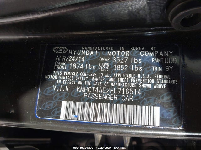 Hyundai ACCENT GLS 2014 KMHCT4AE2EU716514 Image 9