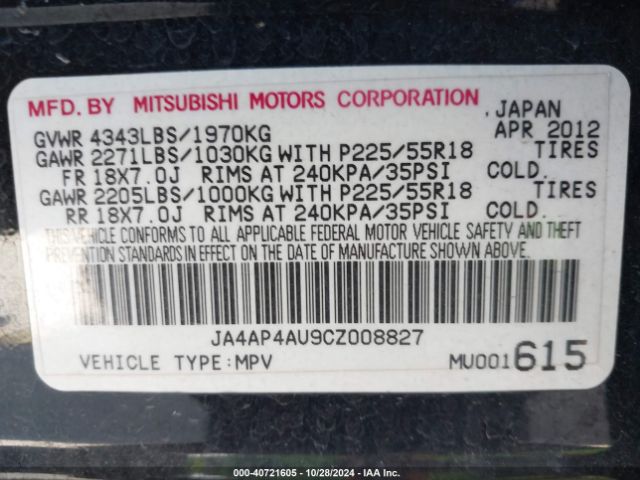 2012 MITSUBISHI OUTLANDER SPORT JA4AP4AU9CZ008827 Photo 8