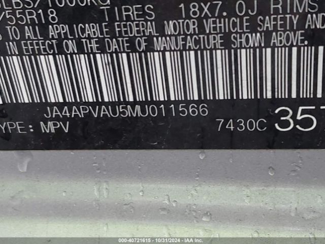 JA4APVAU5MU011566 Mitsubishi Outlander Sport 2.0 Se 2wd
