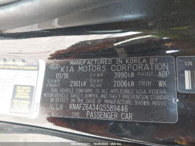 KNAFZ6A34G5589446 KIA Forte Koup Sx