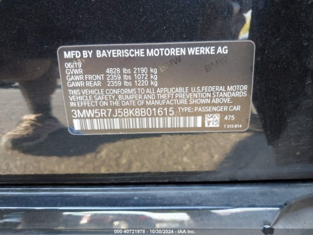 3MW5R7J58K8B01615 BMW 330i Xdrive