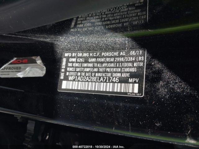 WP1AD2A28ELA71746 Porsche Cayenne Gts