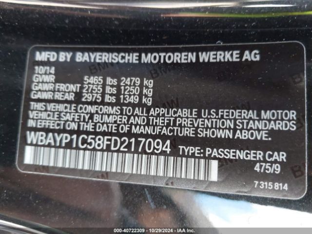 WBAYP1C58FD217094 BMW 650i Xdrive