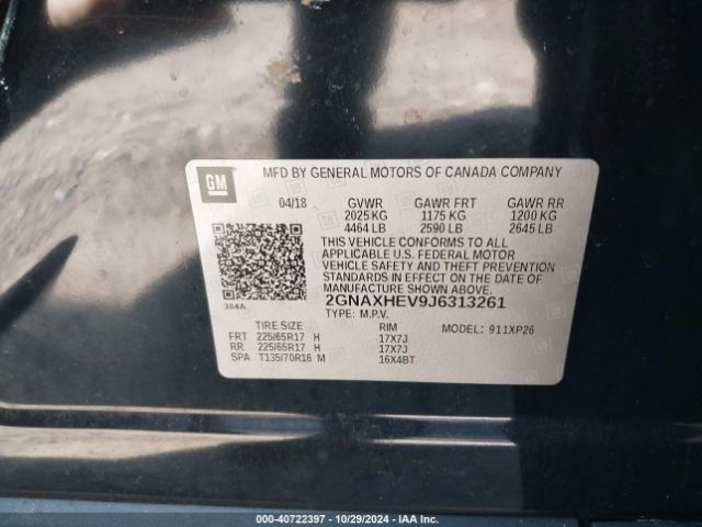 2GNAXHEV9J6313261 Chevrolet EQUINOX LS