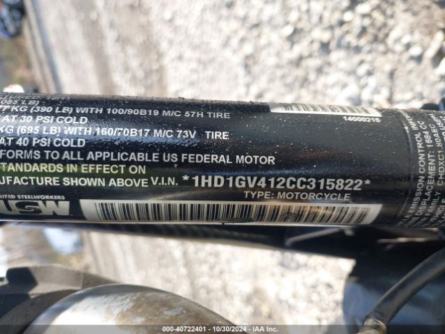 2012 HARLEY-DAVIDSON FXDC 1HD1GV412CC315822 Photo 9