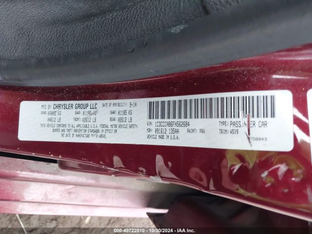 1C3CCCAB6FN562684 Chrysler 200 Limited