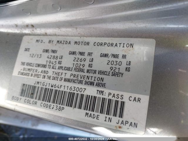 JM1GJ1W64F1163007 Mazda Mazda6 I Grand Touring