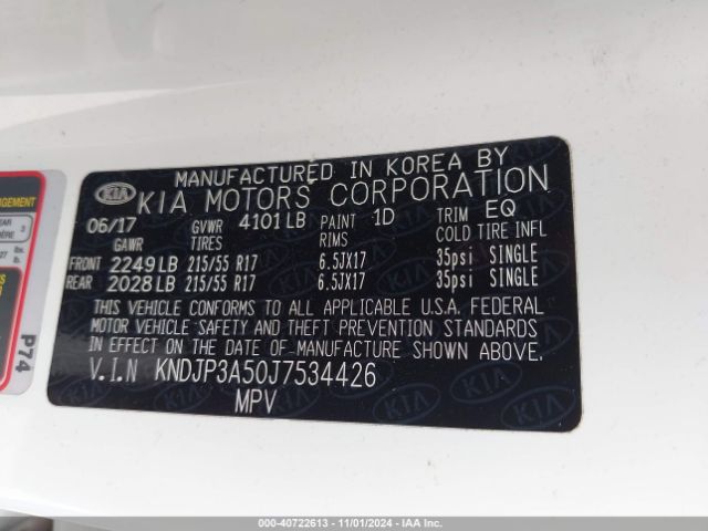 KNDJP3A50J7534426 KIA SOUL +