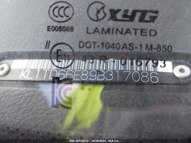 2009 Chevrolet Aveo Lt მანქანა იყიდება აუქციონზე, vin: KL1TD66E89B317086, აუქციონის ნომერი: 40722632