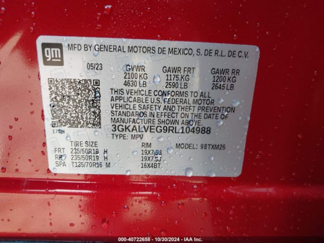 3GKALVEG9RL104988 GMC Terrain Awd Slt