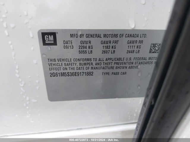 Cadillac XTS LUXURY 2014 2G61M5S36E9171882 Image 9
