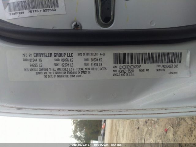 1C3CDFBB9ED860292 Dodge DART SXT