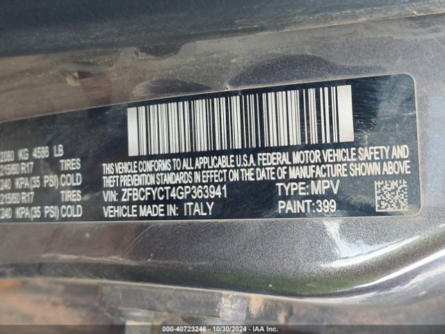 ZFBCFYCT4GP363941 Fiat 500x Trekking