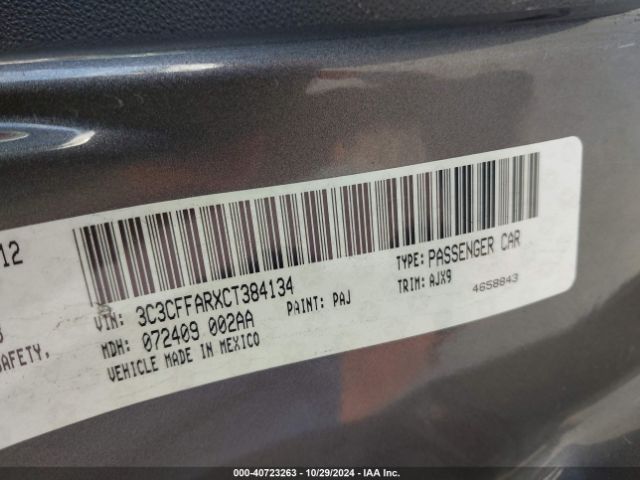 2012 FIAT 500 3C3CFFARXCT384134 Photo 8
