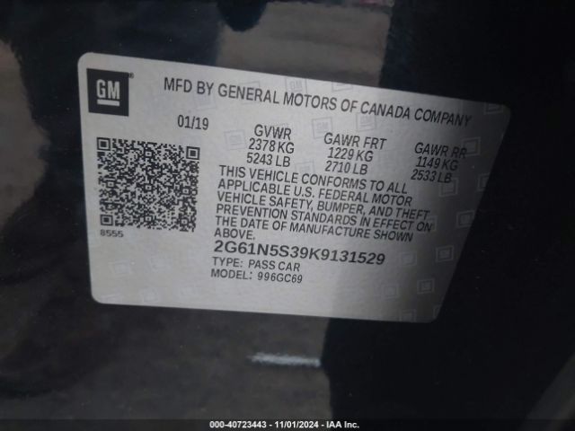 2G61N5S39K9131529 Cadillac XTS LUXURY