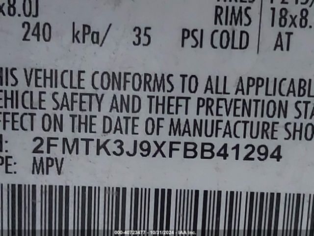 2FMTK3J9XFBB41294 Ford EDGE SEL