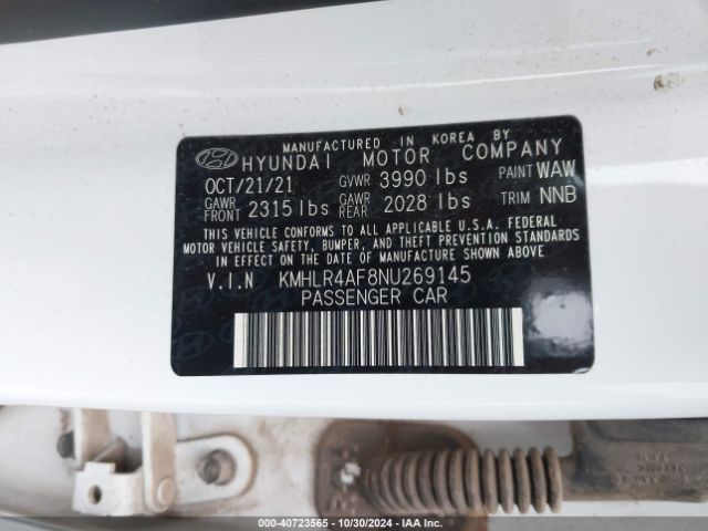 KMHLR4AF8NU269145 Hyundai Elantra N Line