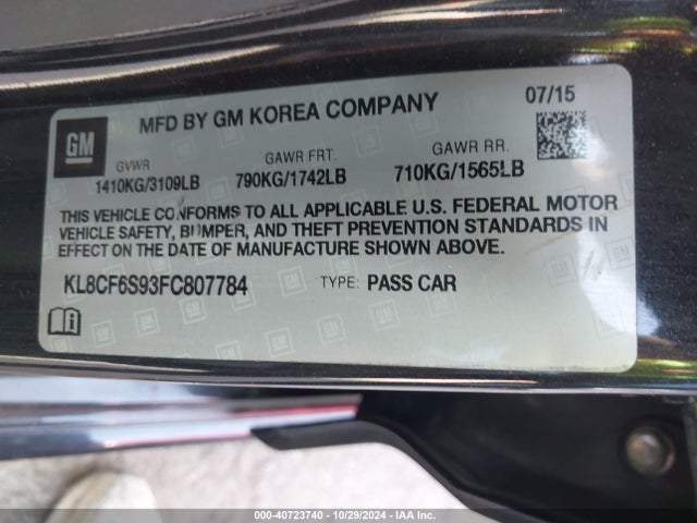 Chevrolet Spark 2lt Cvt 2015 KL8CF6S93FC807784 Image 9