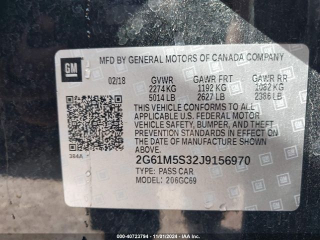 2G61M5S32J9156970 Cadillac XTS LUXURY