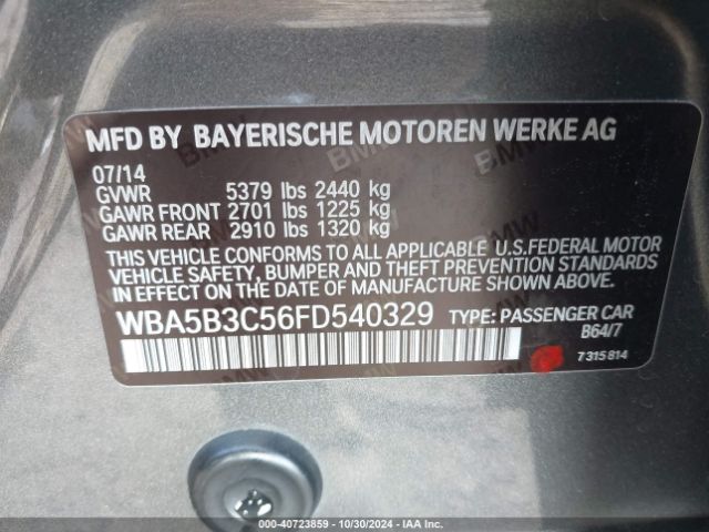 WBA5B3C56FD540329 BMW 535i Xdrive
