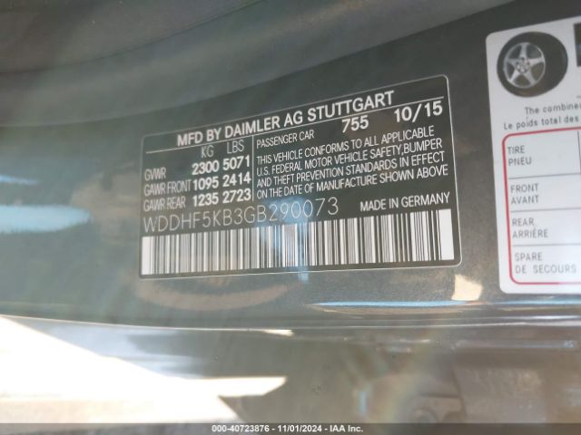 WDDHF5KB3GB290073 Mercedes-Benz E 350
