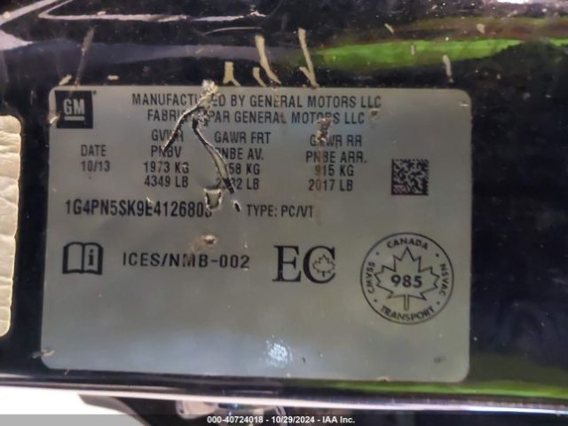 1G4PN5SK9E4126803 Buick Verano