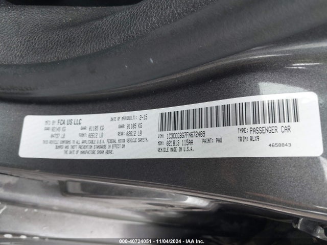 1C3CCCBG7FN672489 Chrysler 200 S
