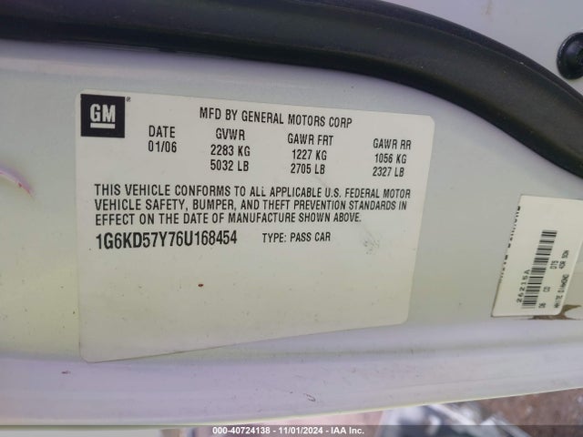2006 CADILLAC DTS 1G6KD57Y76U168454 Photo 8