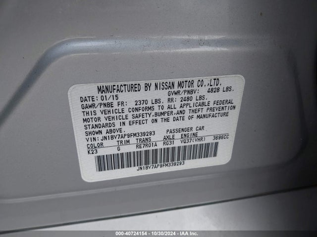 JN1BV7AP9FM339293 Infiniti Q50 Premium/sport