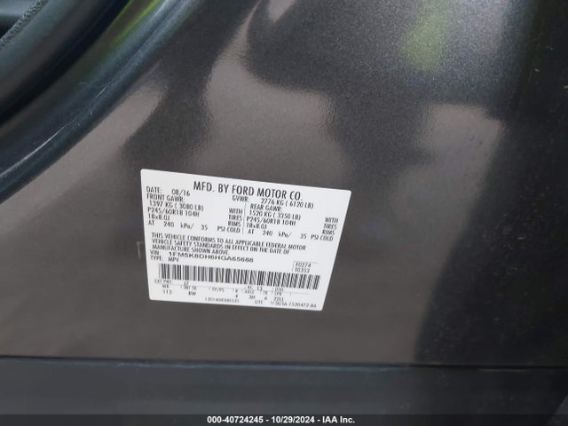 Ford EXPLORER XLT 2017 1FM5K8DH6HGA65688 Image 9