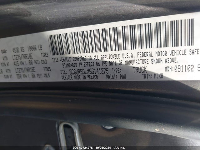 RAM 2500 Outdoorsman 2016 3C6UR5DLXGG141275 Image 9