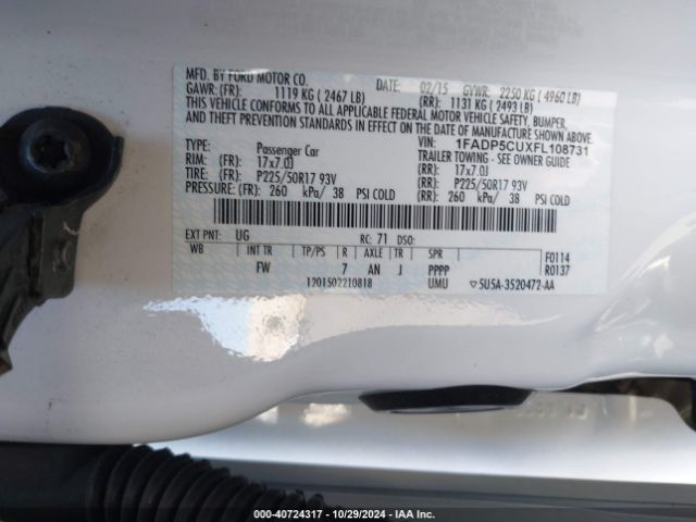 1FADP5CUXFL108731 Ford C-max Energi Sel