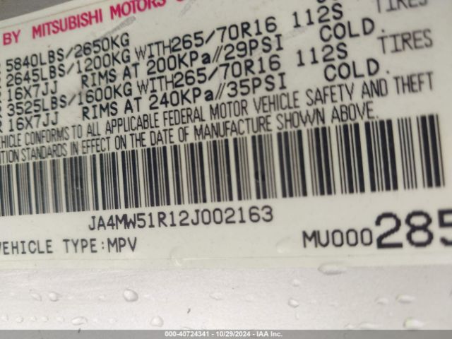 2002 MITSUBISHI MONTERO JA4MW51R12J002163 Photo 8