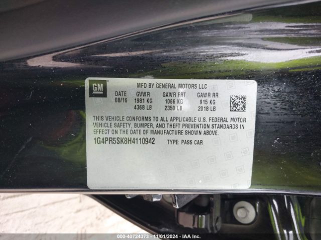 1G4PR5SK8H4110942 Buick Verano Sport Touring