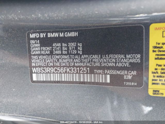 WBS3R9C56FK331251 BMW M4
